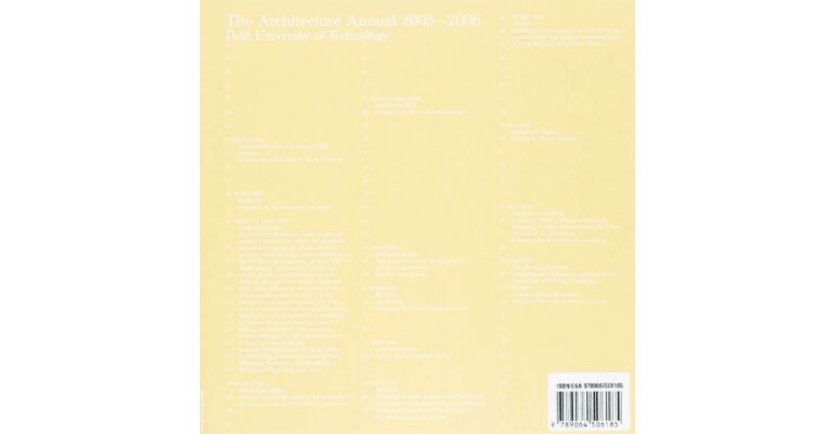 The Architecture Annual 2005-2006. Delft University of Technology