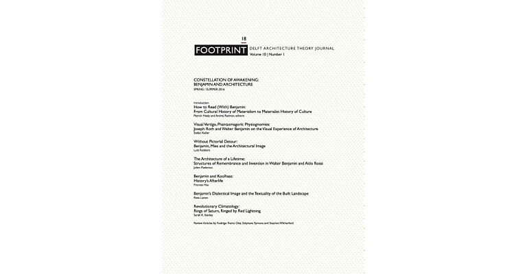 Constellation and Awakening - Benjamin and Architecture