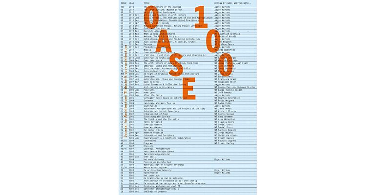 Oase 100 - The Architecture of the Journal / De architectuur van het tijdschrift