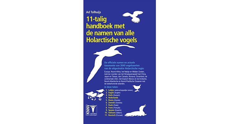 11-talig Handboek met de namen van alle Holarctische vogels