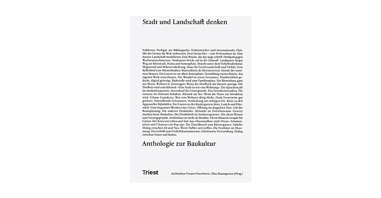 Stadt und Landschaft denken - Anthologie zur Baukultur