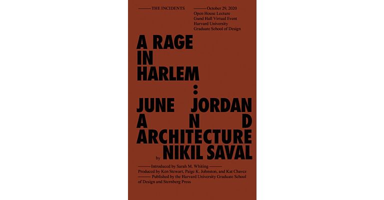 A Rage in Harlem: June Jordan and Architecture