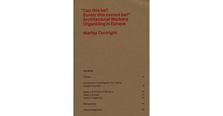 Can this be? Surely this cannot be? - Architectural Workers Organizing in Europe