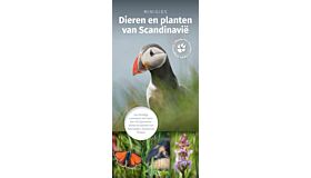 Minigids dieren en planten van Scandinavie een handige vouwkaart met meer dan 150 dieren en planten van Noorwegen, Zweden en Finland