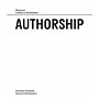 Authorship : Discourse, A Series on Architecture